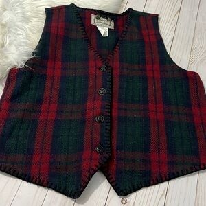 Hype Red and Green Plaid Vest